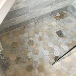Marble shower floor cleaning Altrincham Before
